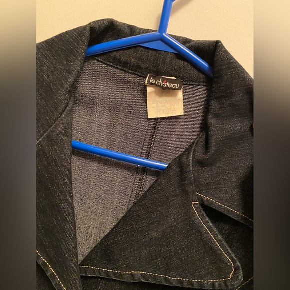 Dark denim Le Château blazer jacket - Size M - Picture 2 of 2